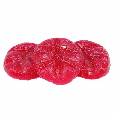 Candela profumata chips mini sugar plumt rossa 4 x 3,5 cm