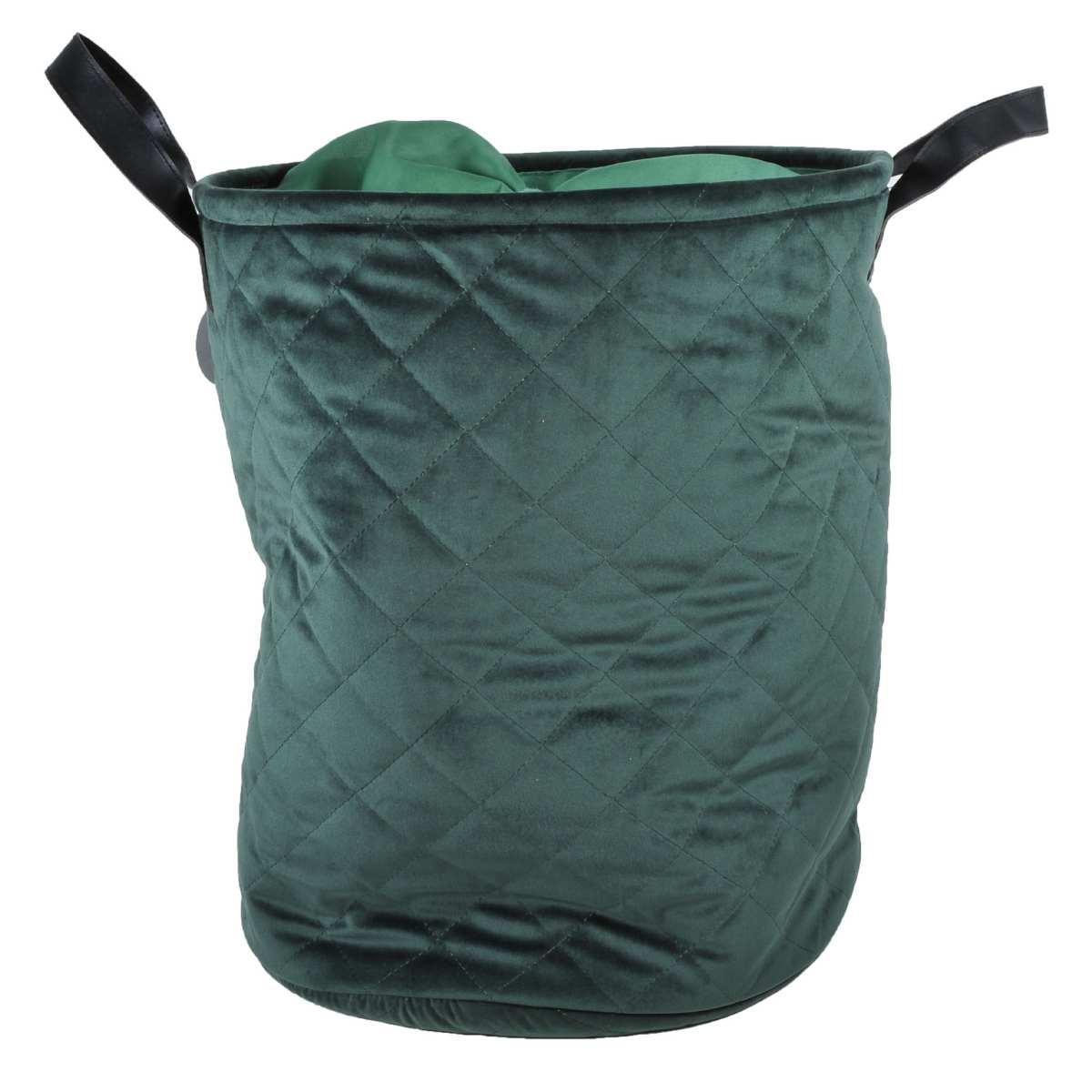 Cesto velluto verde fodera