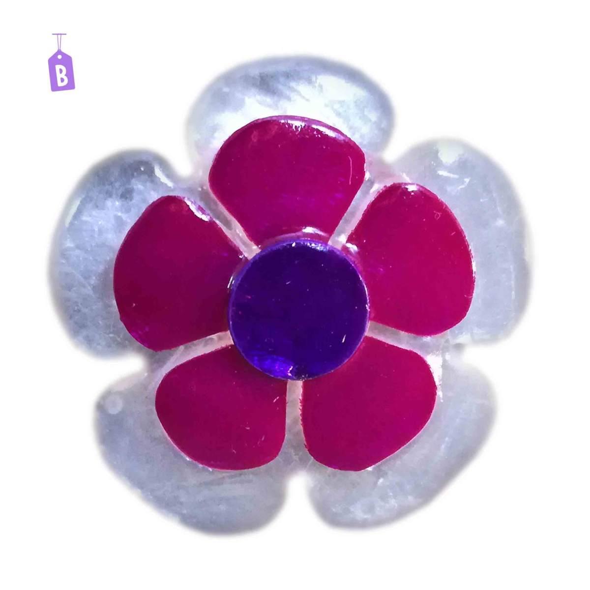 Anello madreperla fiore 5 6 colori
