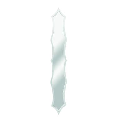 Specchio legno parentesi bianco 16 x 119 x 2,5 cm