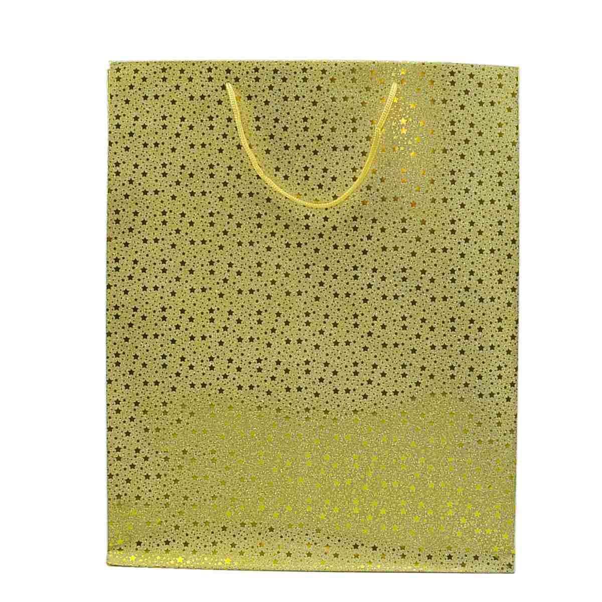 Busta regalo natale glitter stelline 2 colori 41 x 33 cm