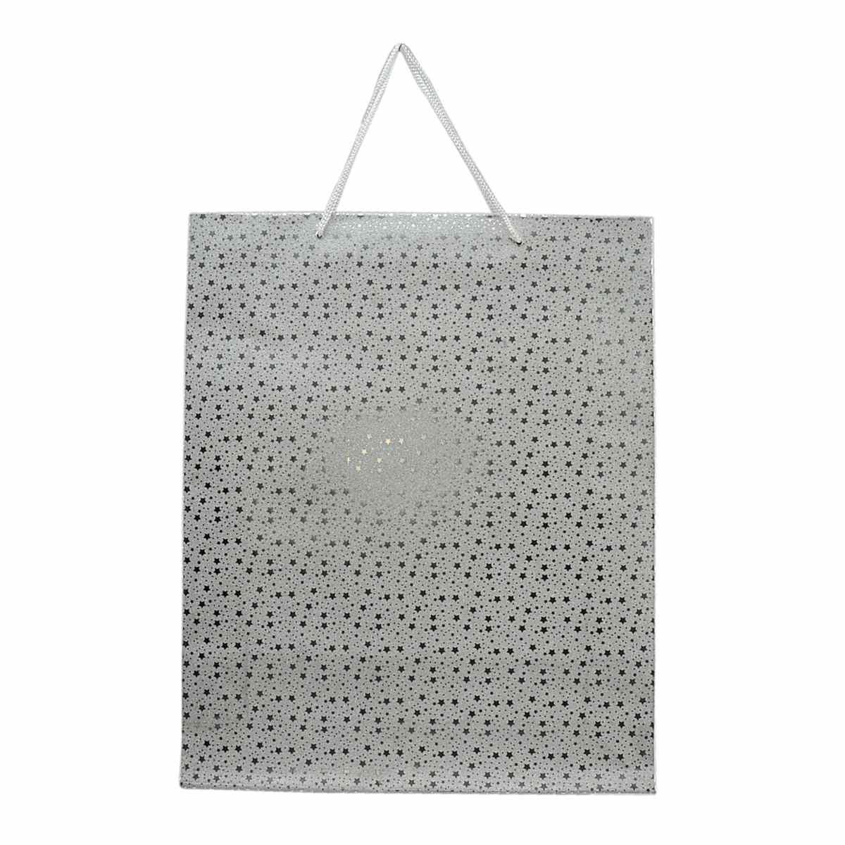 Busta regalo natale glitter stelline 2 colori 41 x 33 cm