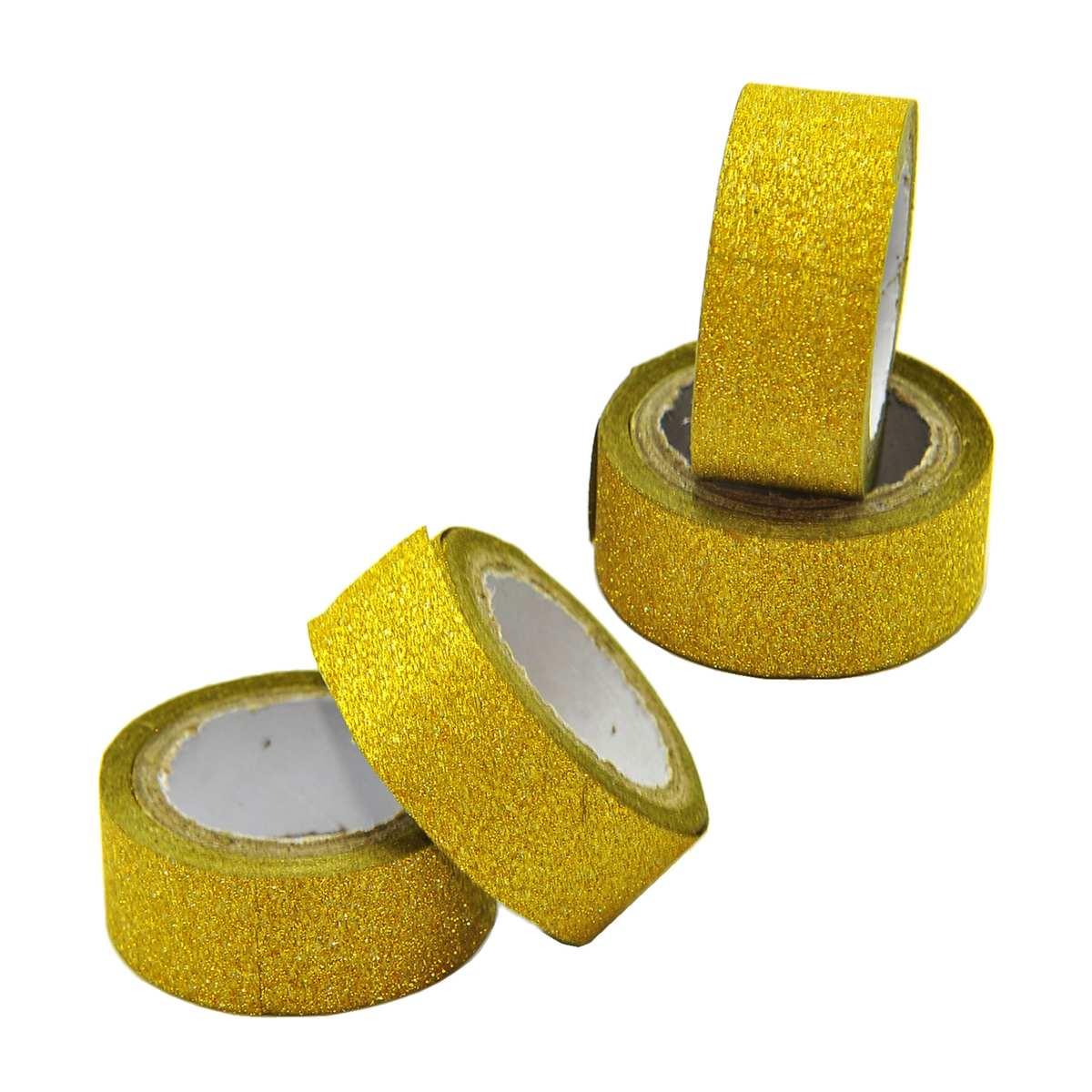 Nastro natalizio adesivo glitter 3 colori Set 4 pz