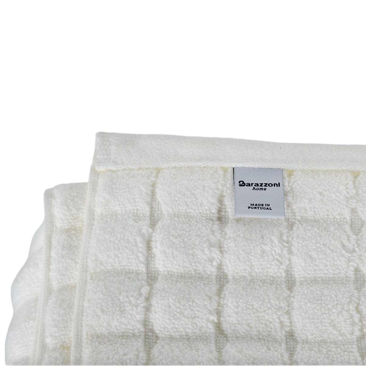 Asciugamano barazzoni telo doccia bianco onde cotone 90 x 150 cm