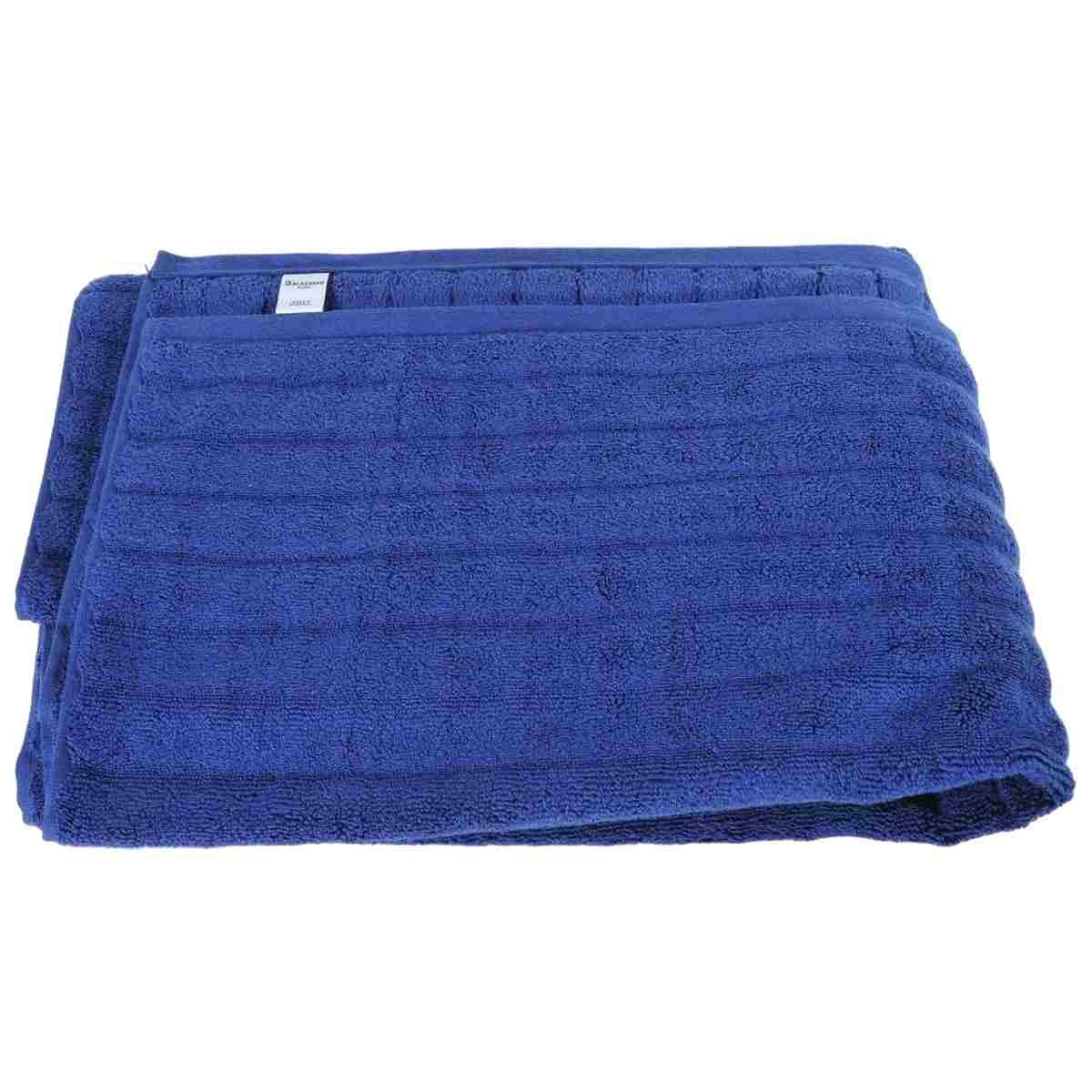 Asciugamano barazzoni telo doccia blu onde cotone 90 x 150 cm