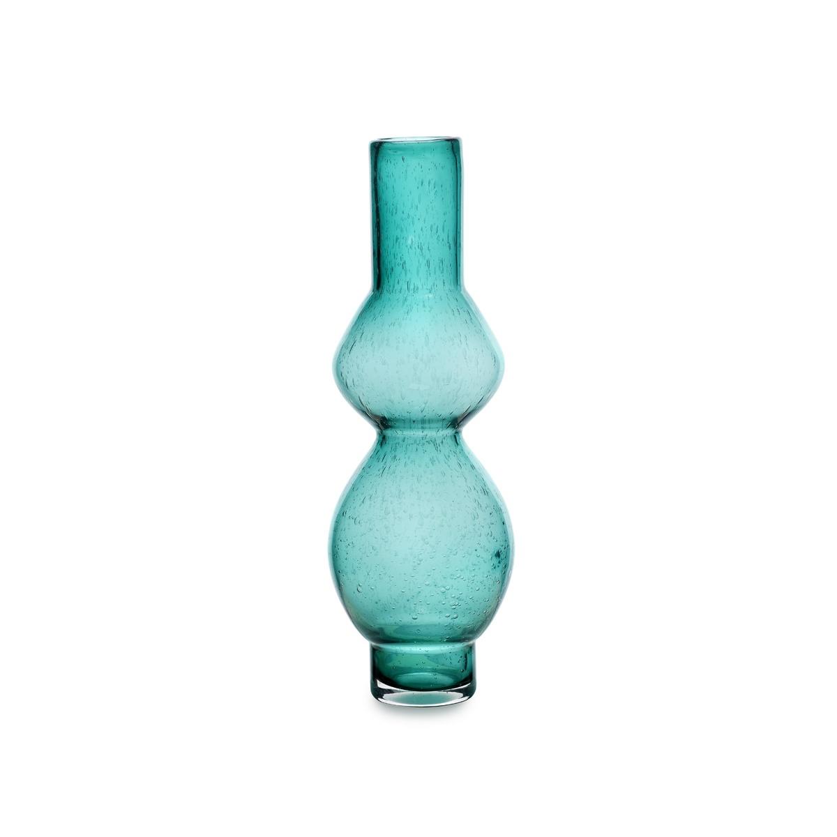 Vaso vetro portovenere azzurro 12,5 x 38 cm
