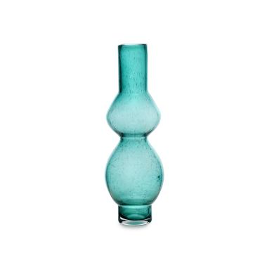 Vaso vetro portovenere azzurro 12,5 x 38 cm