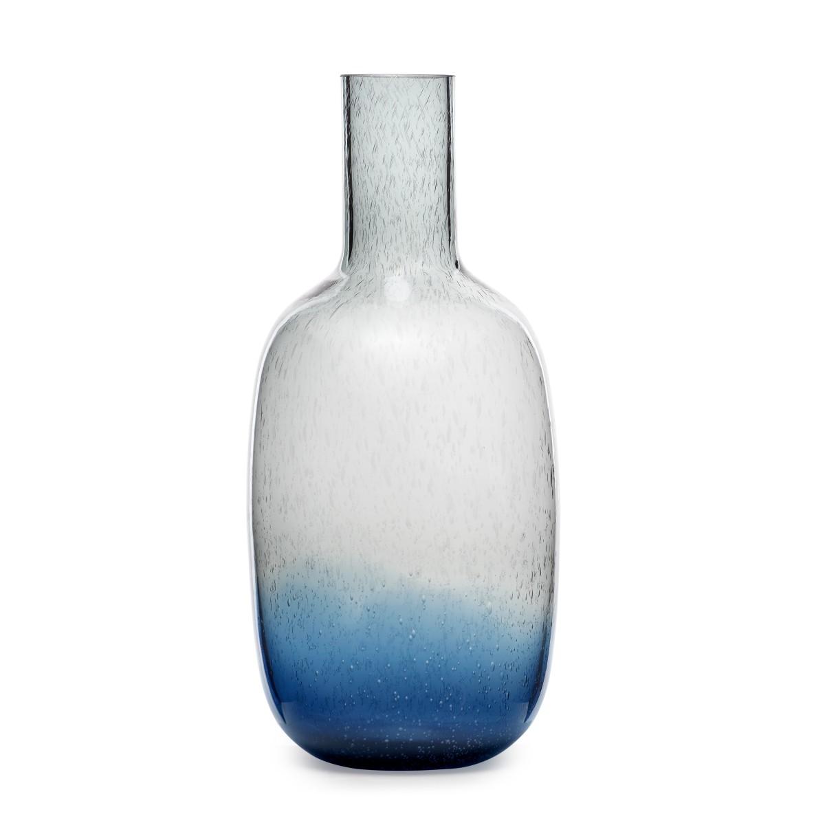 Vaso vetro portovenere blu 18 x 40 cm