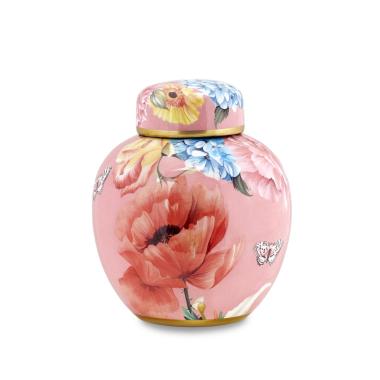 Vaso porcellana camargue bombato tappo 18 x 18 cm