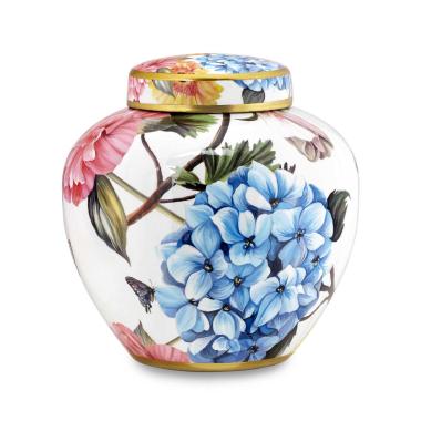 Vaso porcellana camargue potiche coperchio 23 x 24 cm