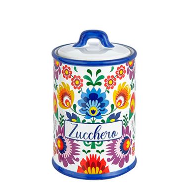 Barattolo Ceramica Stoneware Flora Zucchero cm.Ø10xh16 | Montemaggi