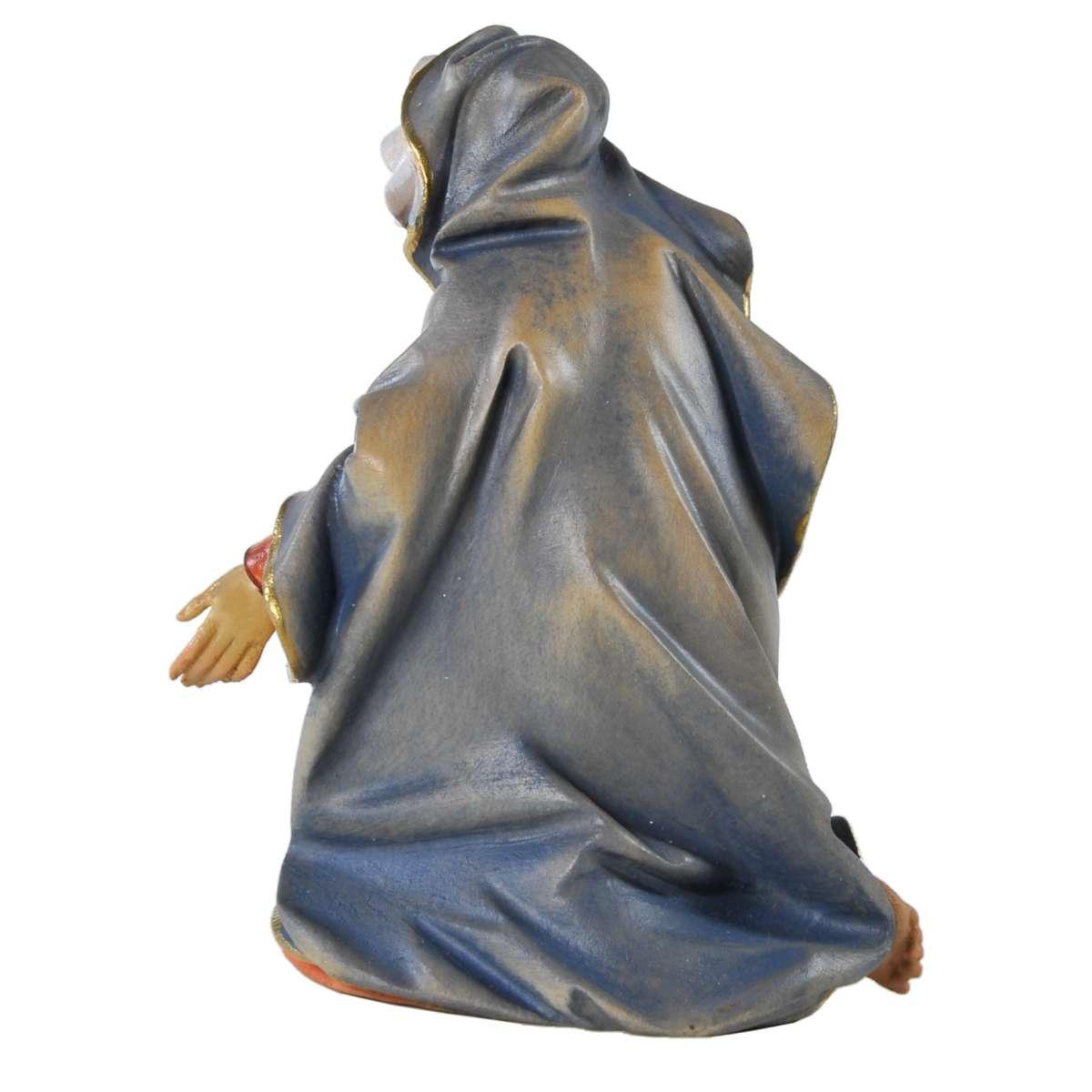 Statua presepe 15 cm scultura in legno statue madonna inginocchiata
