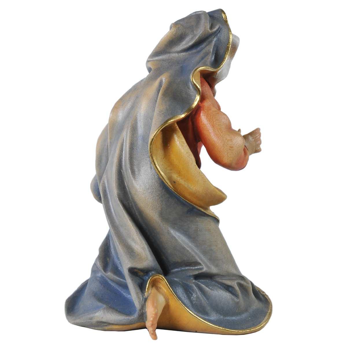 Statua presepe 15 cm scultura in legno statue madonna inginocchiata
