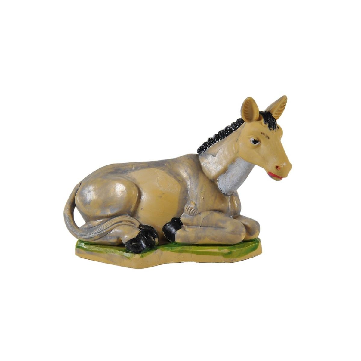 Statua presepe asino sdraiato