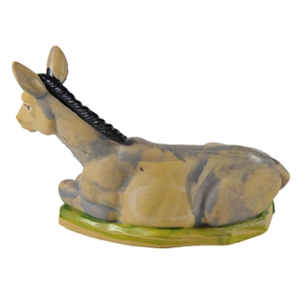 Statua presepe asino sdraiato