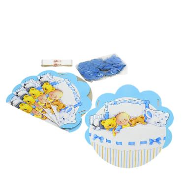 Festone party nascita azzurro palloncini mt
