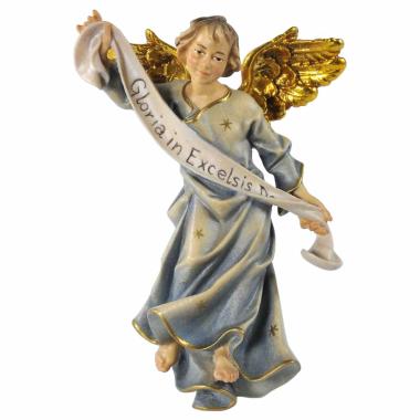 Statua presepe 15 cm scultura in legno angelo da appendere