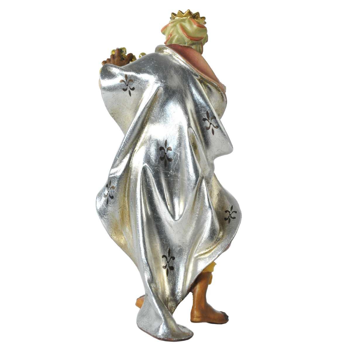 Statua presepe 15 cm scultura in legno re magio baldassarre