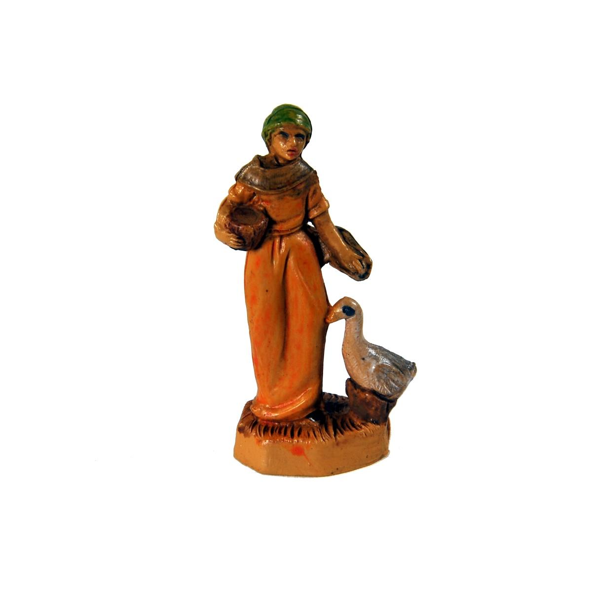 Statua presepe 4 cm donna papera