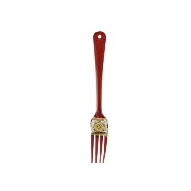 Decorazione natalizia forchetta natale metallo merletto 17 cm