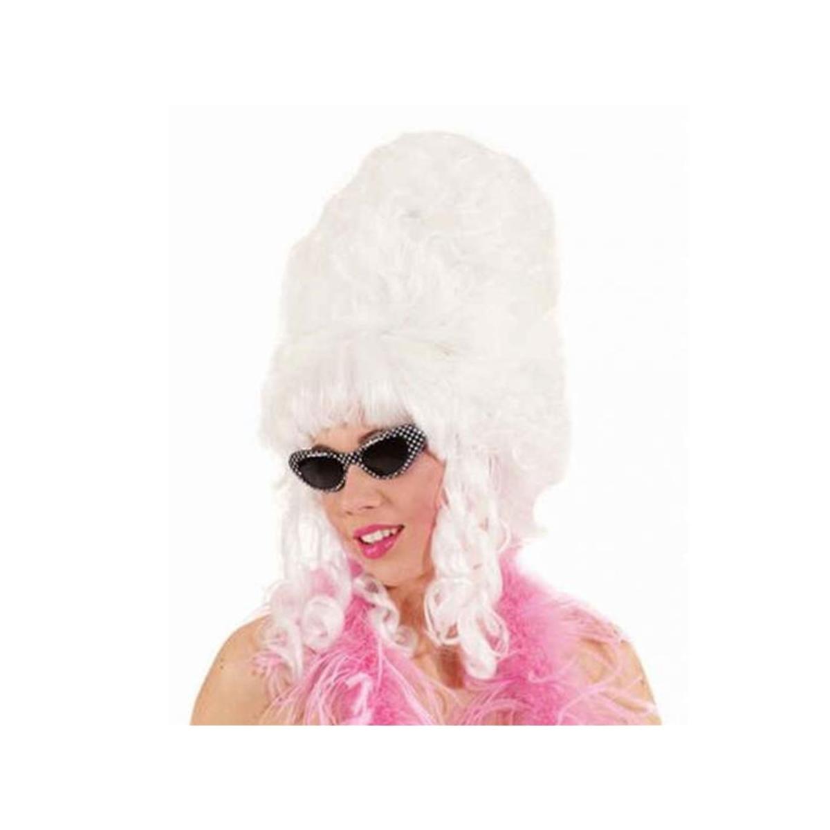 Parrucca dama lady pompadur bianca frangia