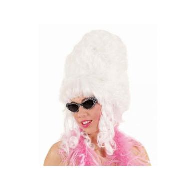 Parrucca dama lady pompadur bianca frangia