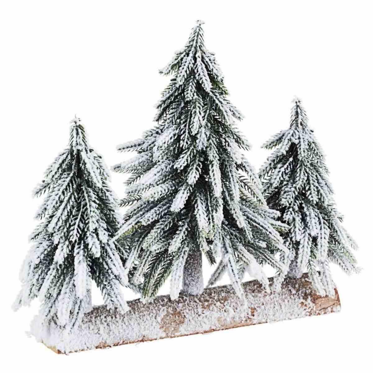 Albero di Natale 30 cm tris cimone innevato