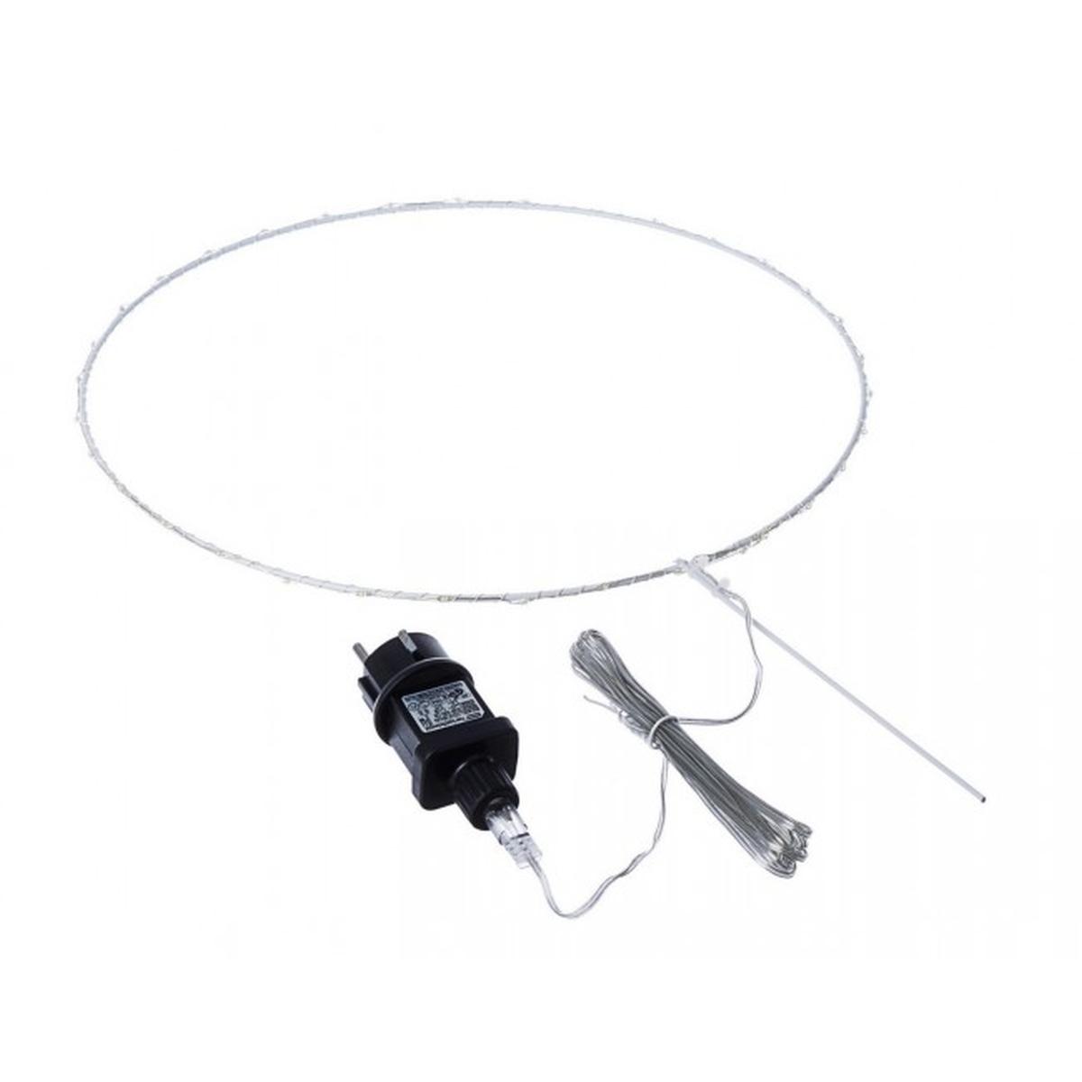 Luci di natale esterno 35 led cerchio micro bianco caldo