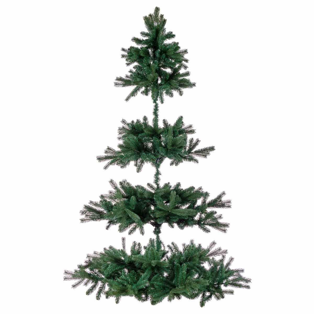Albero di Natale 210 cm verde fiemme pendente 946 rami
