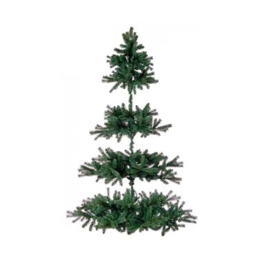 Albero di Natale 210 cm verde fiemme pendente 946 rami