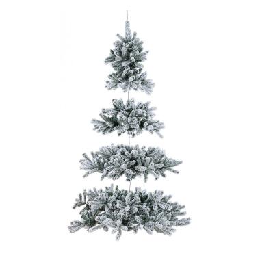 Albero di Natale 210 cm verdefiemme pendente innevato
