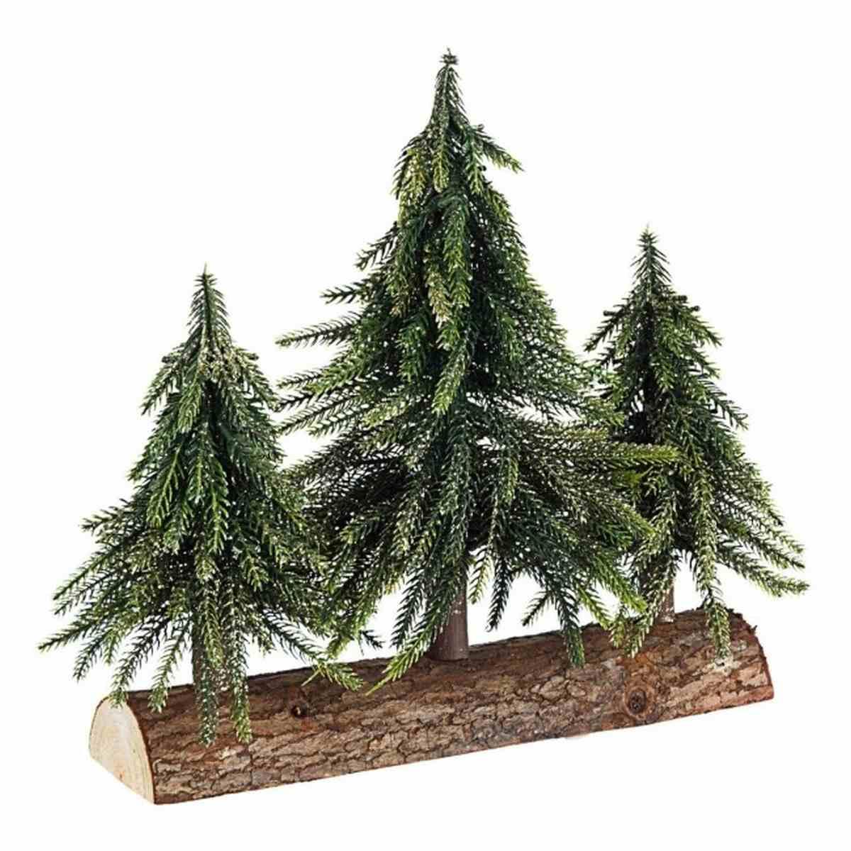 Albero di Natale 30 cm tris cimone verde