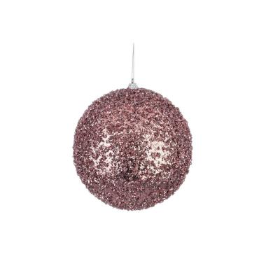 Pallina natalizia rosa glitter Ø 15 cm