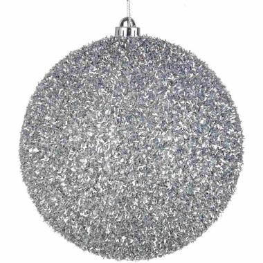 Pallina natalizia argento glitter Ø 20 cm