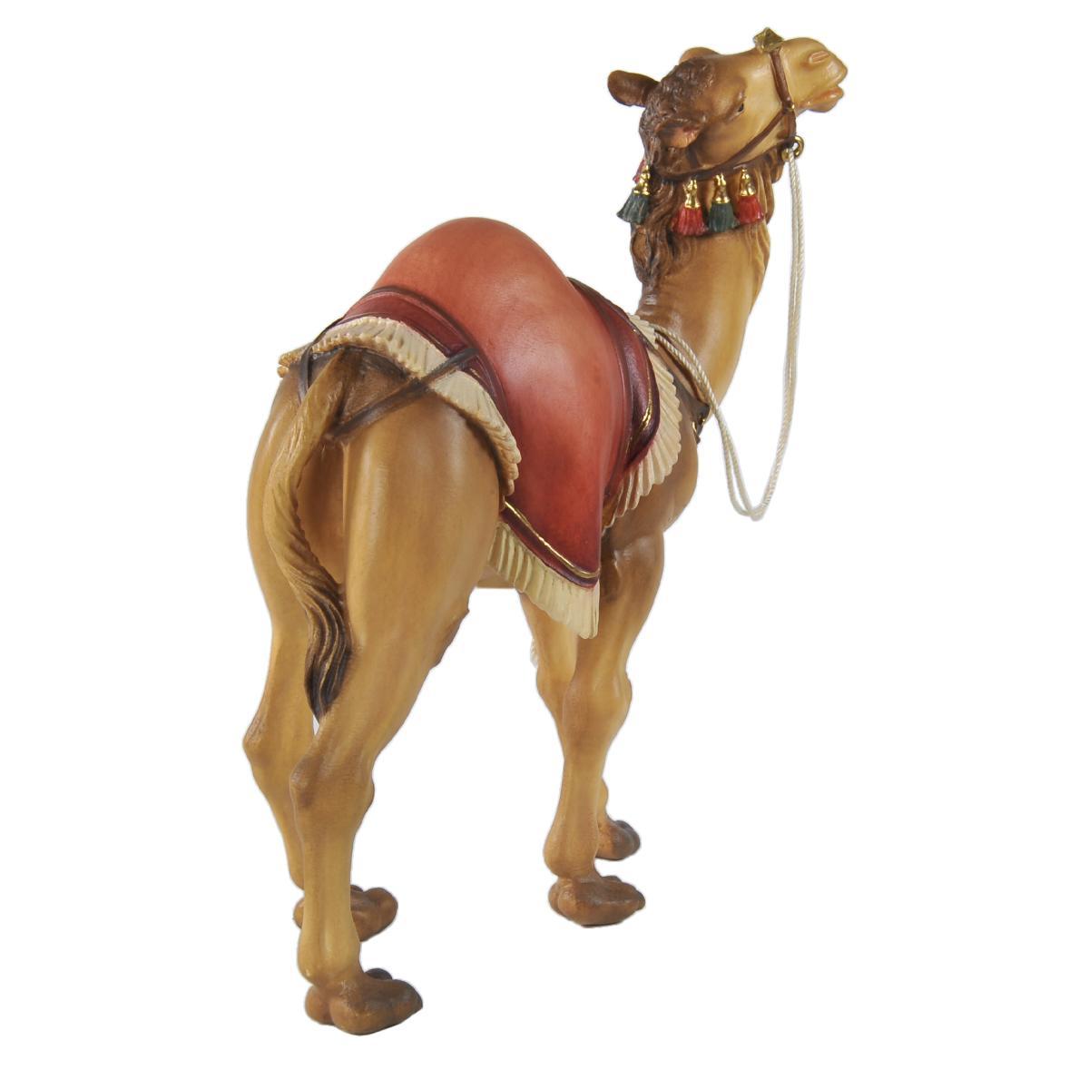 Statua presepe 15 cm scultura in legno cammello in piedi