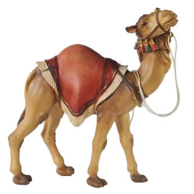 Statua presepe 15 cm scultura in legno cammello in piedi