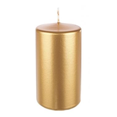 Candela cilindrica oro 7 x 13 cm
