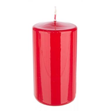 Candela cilindrica rosso rubino 7 x 13 cm