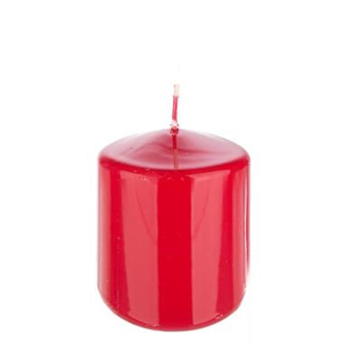 Candela cilindrica rosso rubino 6 x 8 cm