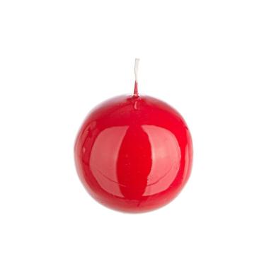 Candela sfera rosso rubino Ø 7 cm