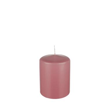 Candela cilindrica rosa 6 x 8 cm