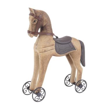 Cavallo dondolo legno modello a 17 x 5,3 x 22,5 cm