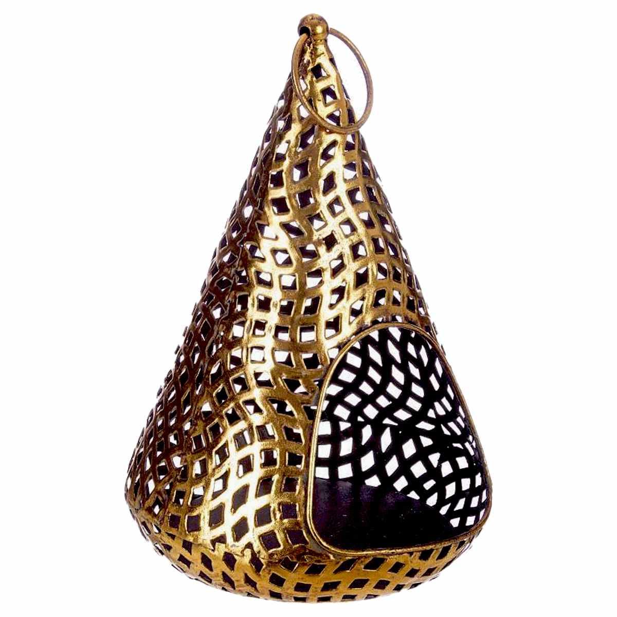 Lanterna metallo goccia bronzo