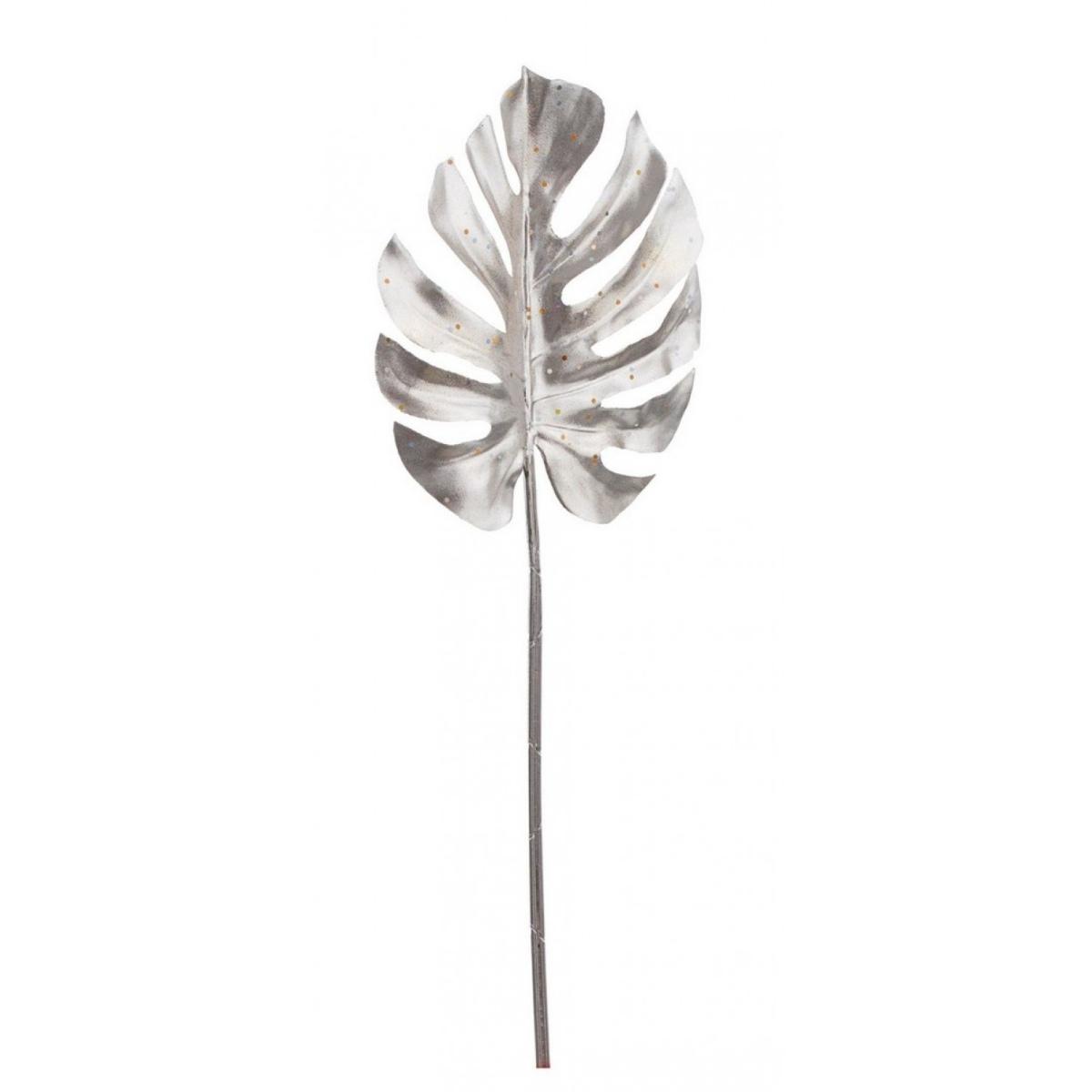 Fiore natale foglia filodendro oro champagne lucida 70 cm