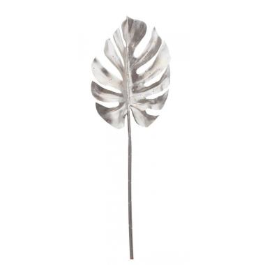 Fiore natale foglia filodendro oro champagne lucida 70 cm