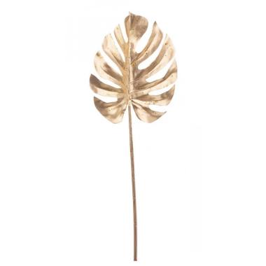 Fiore natale foglia filodendro oro lucida 70 cm