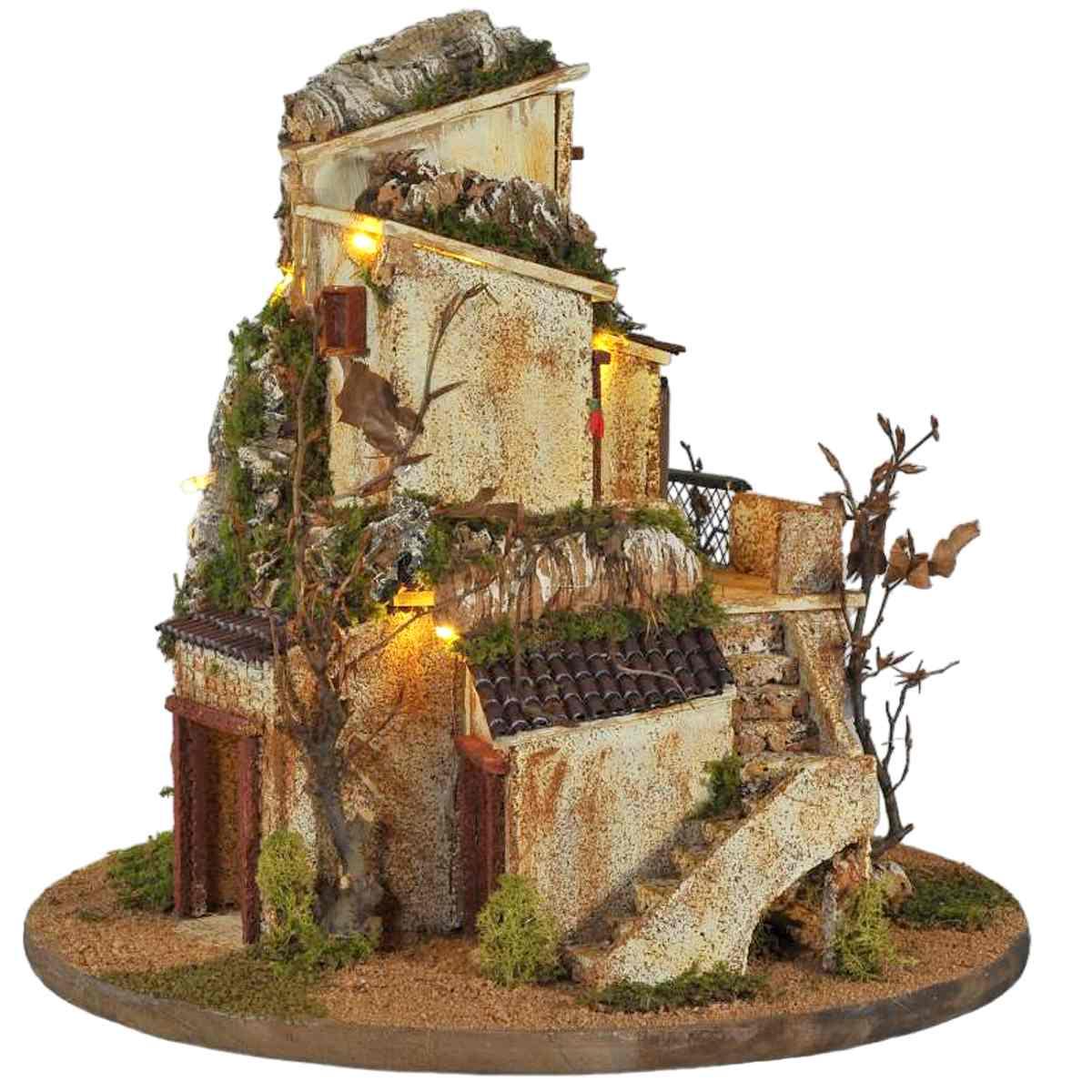 Diorama presepe luci circolare girevole pr02