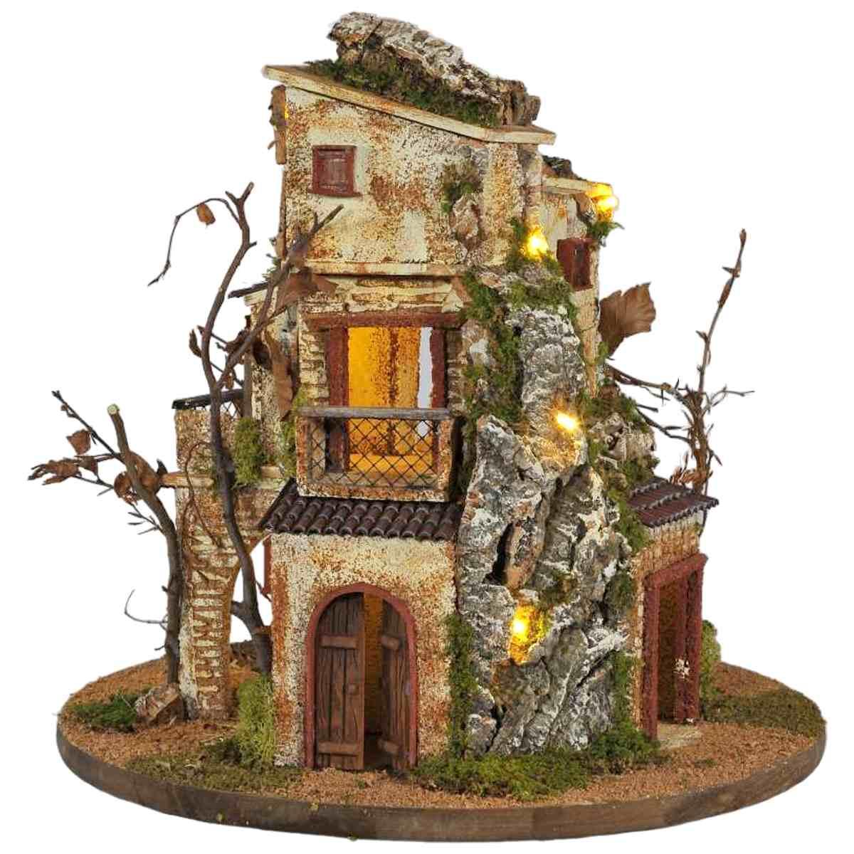 Diorama presepe luci circolare girevole pr02