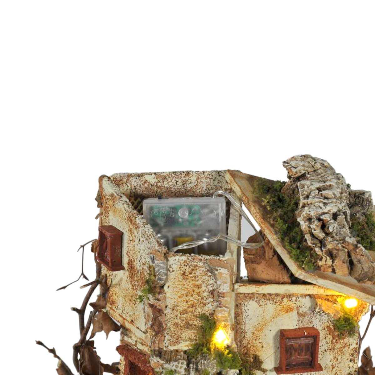 Diorama presepe luci circolare girevole pr02