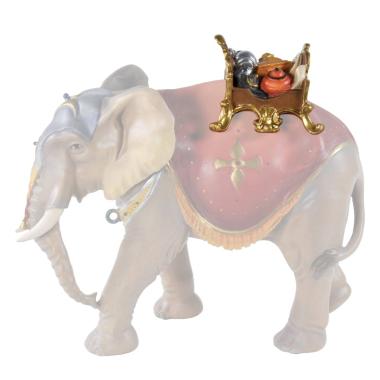 Statua presepe 15 cm scultura in legno sella gioielli per elefante in piedi
